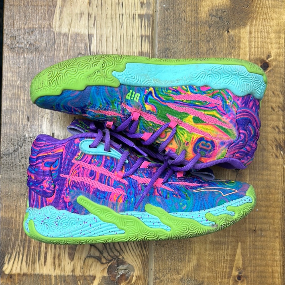Puma Melo 02 Purple and Pink Basketball Sneakers